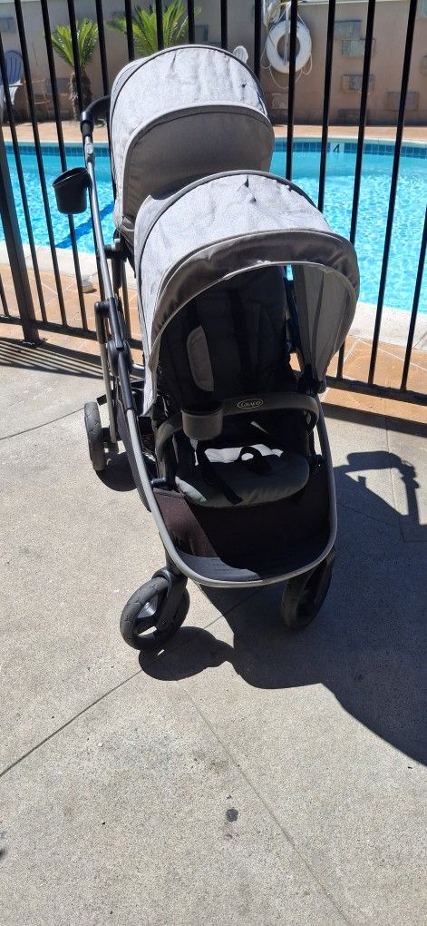 Gray Double Stroller 