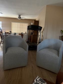 Swivel barrel chairs