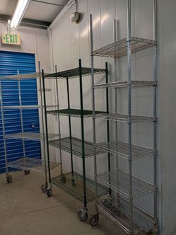Metal wire rack $ 170 each on casters