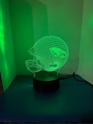 Philadelphia Eagles Football Helmet 3D illusion Nightlight