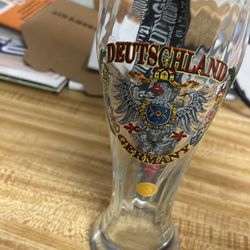 Stolzle Oberglas Deutschland 9” Oktoberfest drinking glass  Hand made with original gold tag