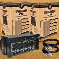 Mackie Thump Series Powered 15" PA Speaker System Wireless Digital 16 Channel Mixer WiFi 2800 W Package 🚨Payment Options Available🚨 No Credit Needed