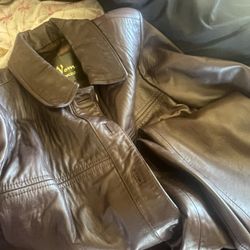 Like new leather jacket and pants for women