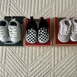 Vans/Converse Crib Shoes Size 1 &2