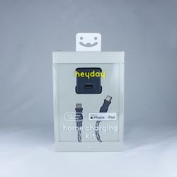 HEYDAY LIGHNING TO USB -C POWER DELIVERY HOME CHARGING KIT MADE FOR IPHONE / IPAD - DUSK BLUE