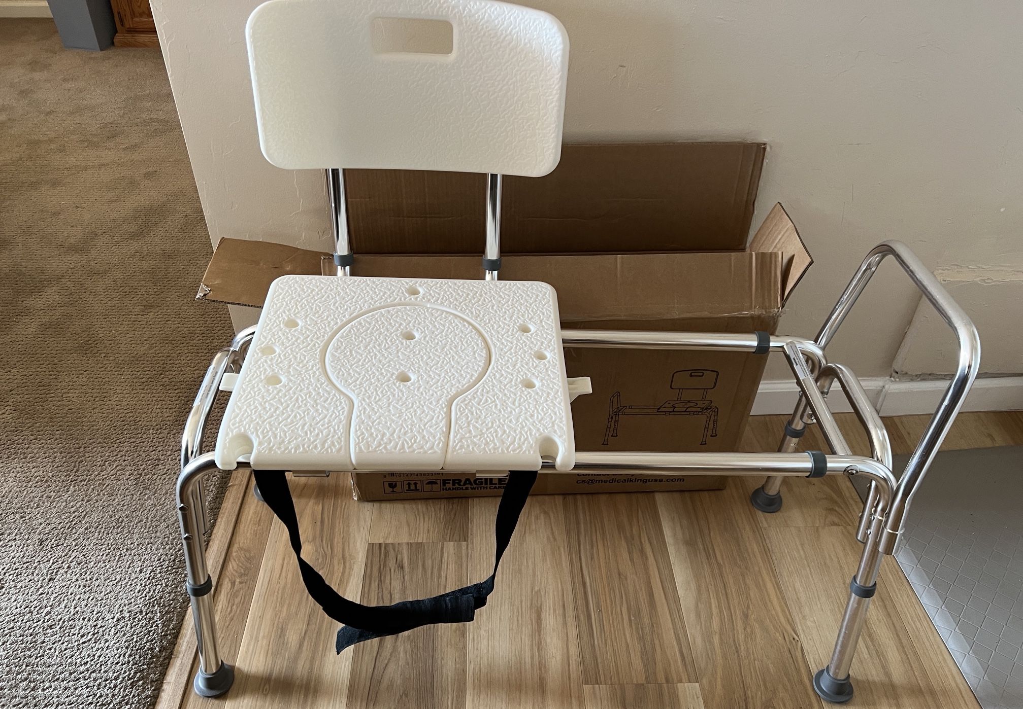 Sliding Shower, Transfer Bench