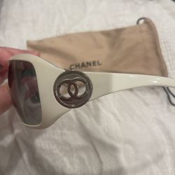 White Square Chanel Sunglasses 