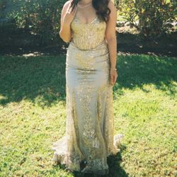 Gold Prom Dress 