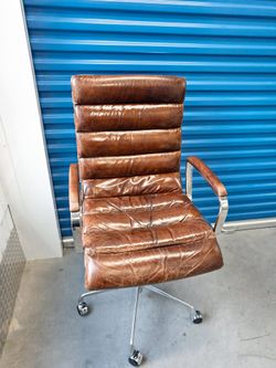 Restoration Hardware RH Oviedo Leather Office Chair