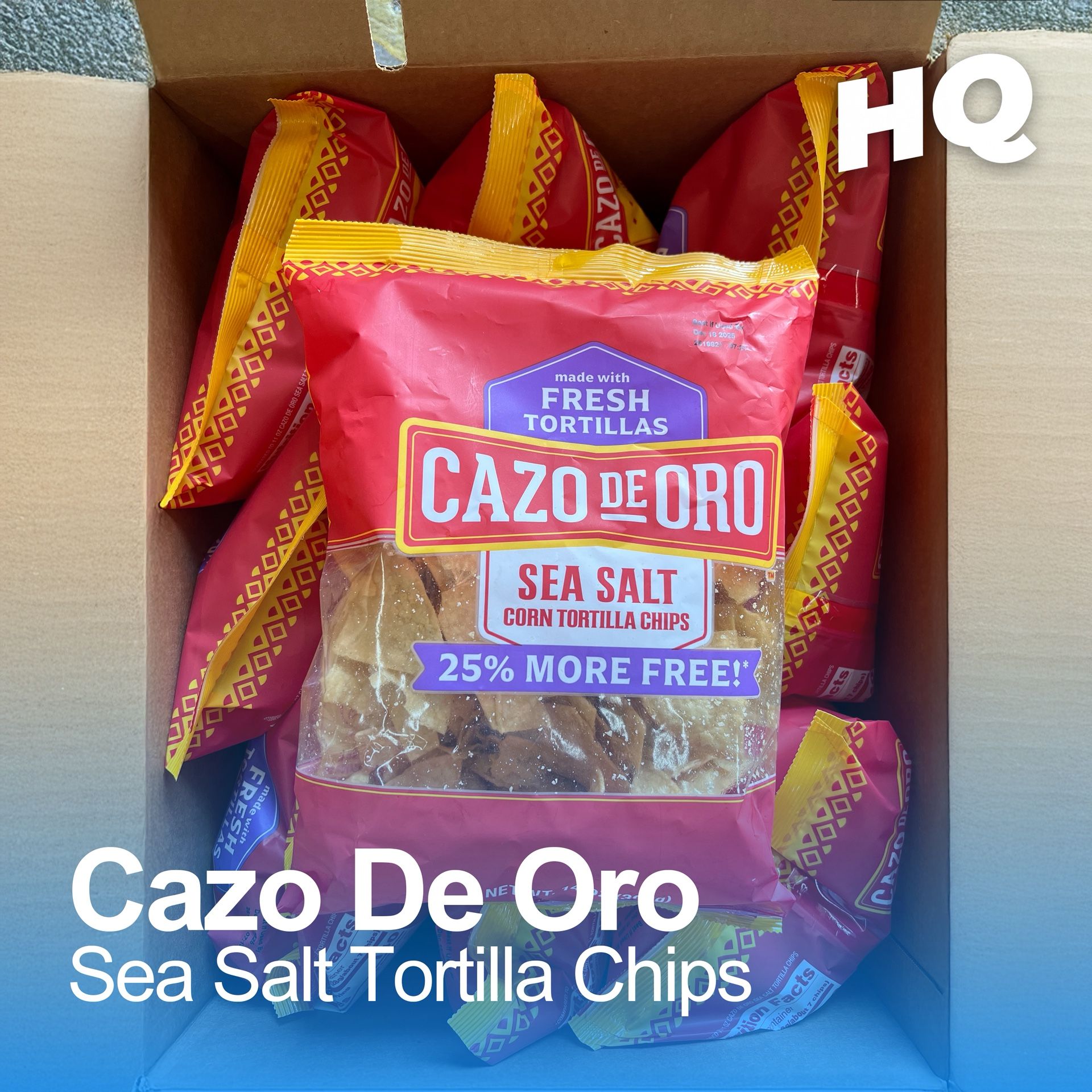 Cazo De Oro Sea Salt Corn Chips 14oz 1 Case/Caja (9 Units/Unidades) 