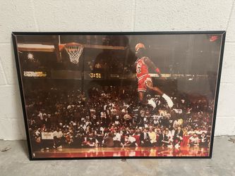 Michael Jordan Framed Nike Poster – 24” x 36” – Ready to Hang