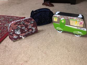makeup beauty bags with makeup samples