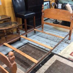 🛏️ Wooden Twin Bed Frame For Sale 
