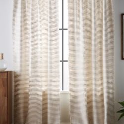 Anthropologie Luxe Linen Blend Woven Curtains 