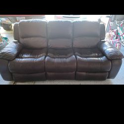 Lazy Biy Recliner Couch 3 Seater All Leather