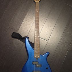 Electric Blue Bass Guitar