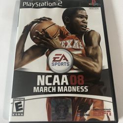 NCAA March Madness 08 - (PS2, 2007) Complete with Manual Tested Black Label