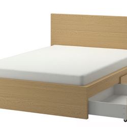 Queen Bed frame With Storage (mattres Included)