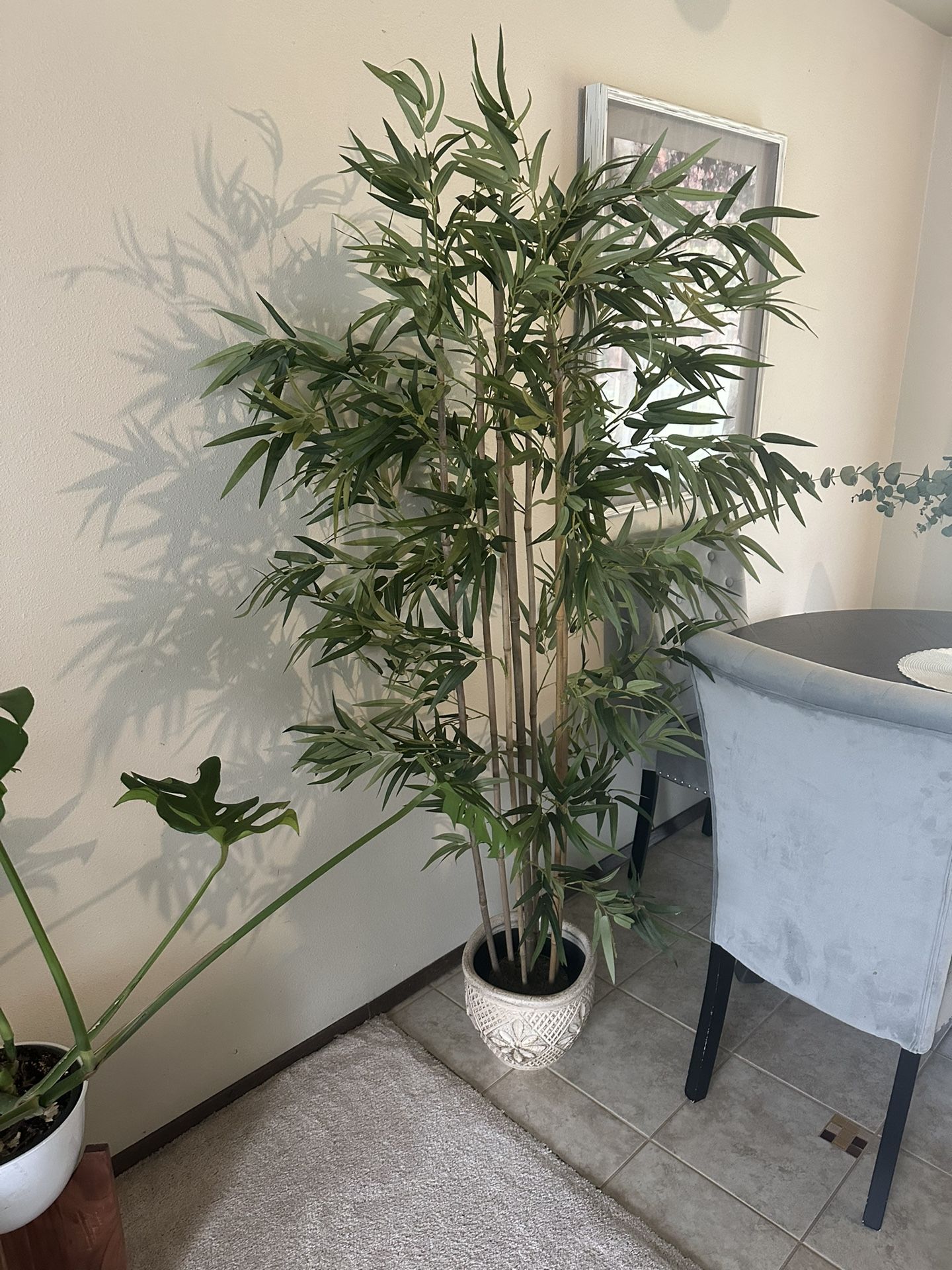 Tall Faux Bamboo Plant with Decorative Pot – 6ft