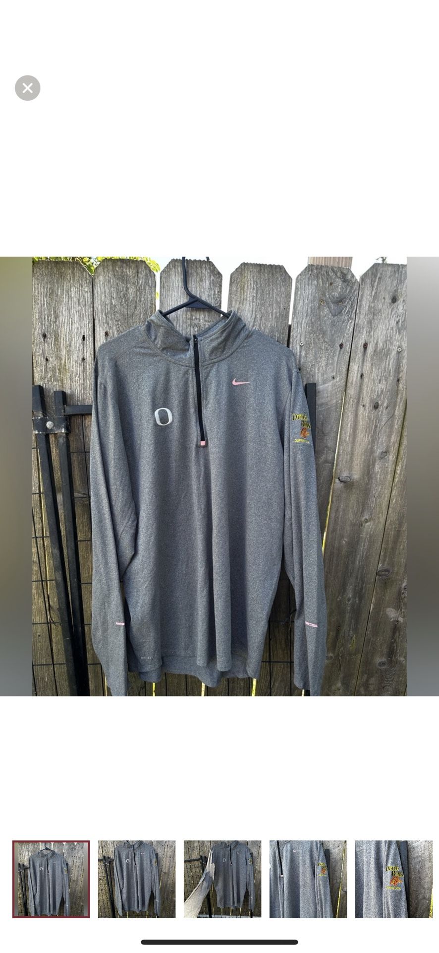 Nike Oregon Dutch Bros Half Zip Pullover Sweater