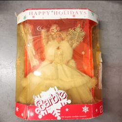 Vintage NRFB 1989 Happy Holidays Barbie With Keepsake Snowflake Ornament. *See More Barbies Posted On My Page*