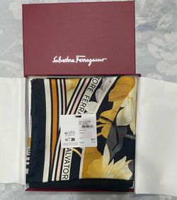 Authentic Salvatore Ferragamo silk 90cm scarf