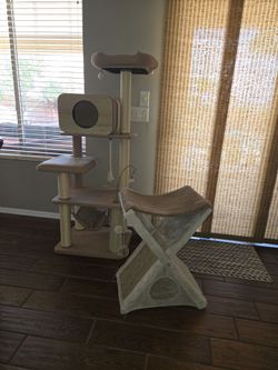 Cat tree and hammock