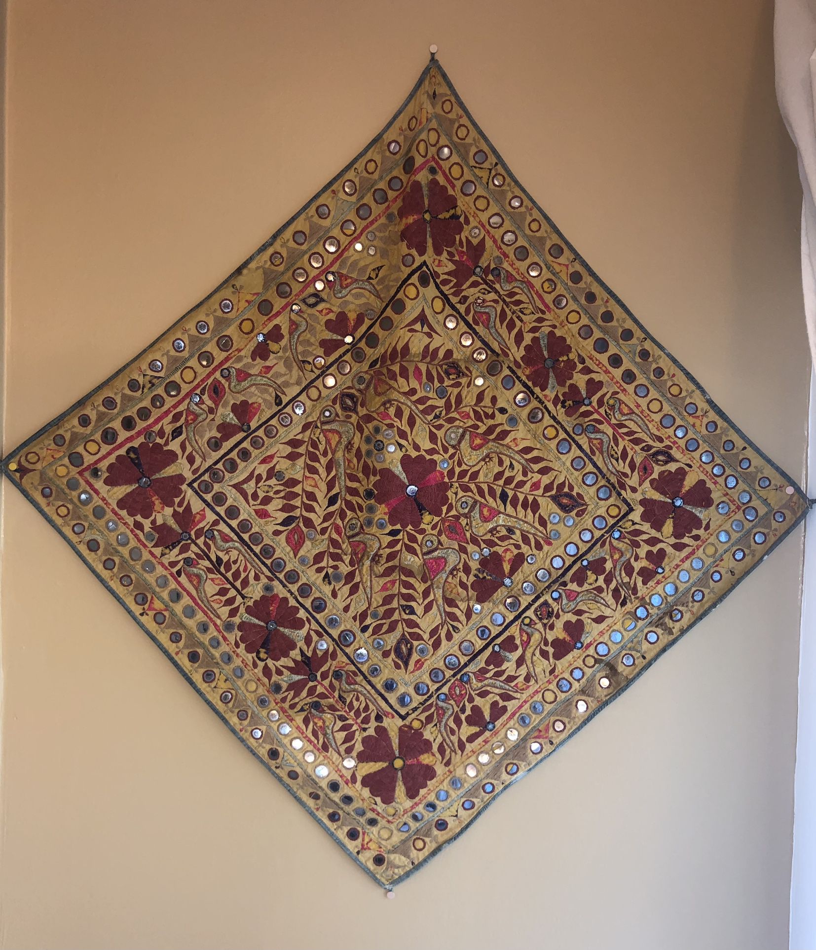 Embroidered Wall Hanging From India 