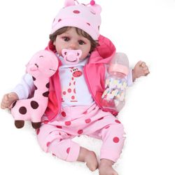 Reborn Realistic Newborn Baby Dolls, 18 inch Silicone Real Toddler Girl Lifelike