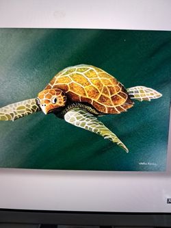 Painting of sea turtle