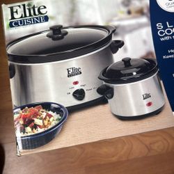 Elite 5qt Slow Cooker With Mini Dipper Model MST-500D