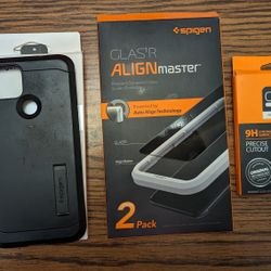 Pixel 4a 5G Case, Screen protector, And lens protector