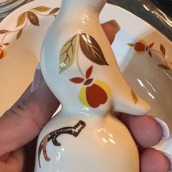 RARE Limited Edition Autumn Leaf Pie Bird 22k Gold 