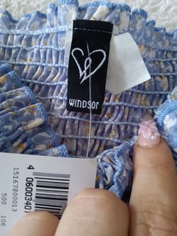 Windsor Blue Floral Smocked Top and skirt