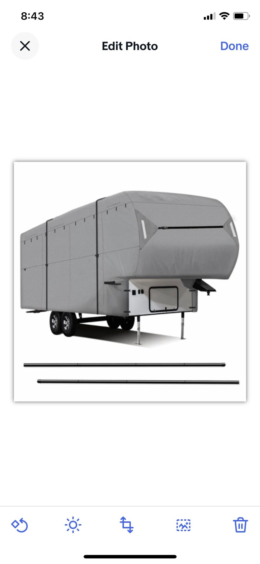 5th Wheel RV Cover - Gray