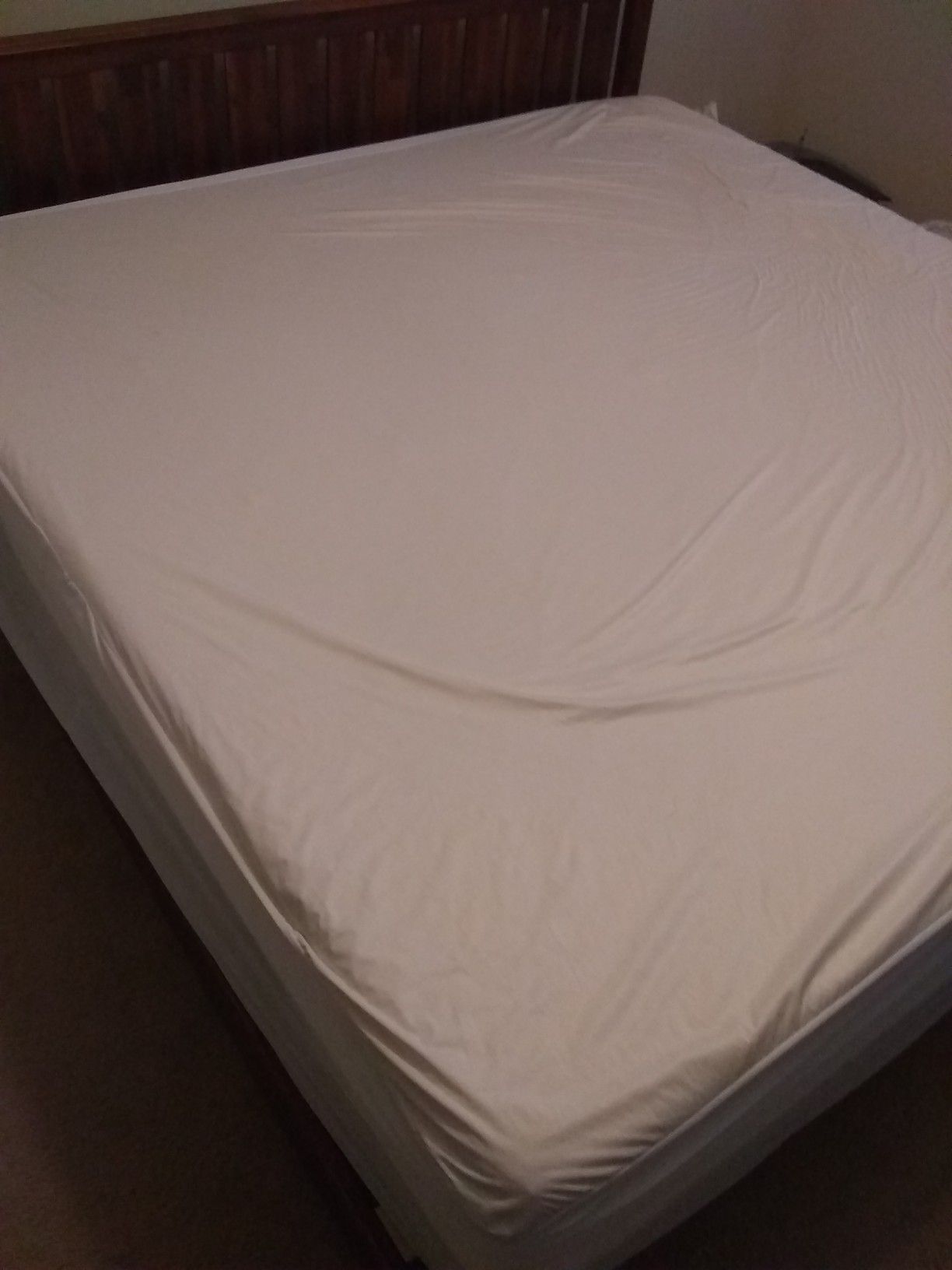 King size bed frame and memory foam