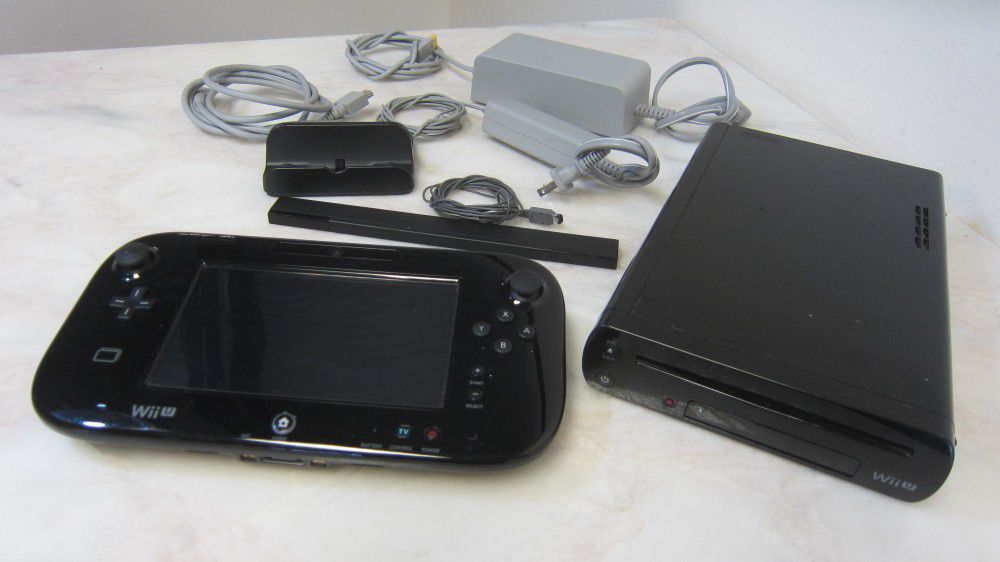 Nintendo Wii U game console in black