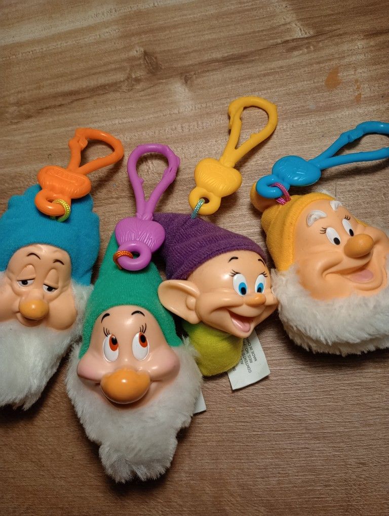 McDonald's Vintage Snow White Dwarfs Keychains