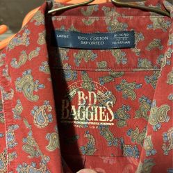 BD BAGGIES VINTAGE MENS DRESS SHIRT 