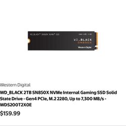 WD Black SN850 M.2 SSD [2TB]