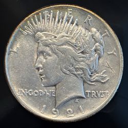 1921 Peace Dollar High Relief – Key Date Silver Coin