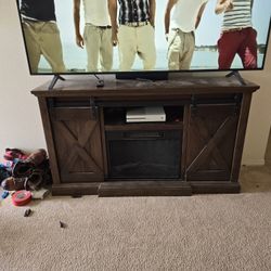 Entertainment Center With Electric Fireplace Heater