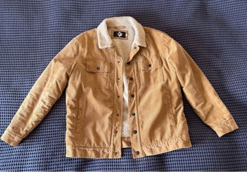 IPD Surf Tan Sherpa Corduroy Trucker Jacket Men’s Large