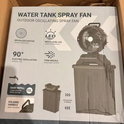 Portable Misting Fan for Outside,30000mAh Rechargeable Camping Mister Fan,15L Cooling Fan with Remote,4 Spray Speeds,4 Misting Modes,3 Light Modes for