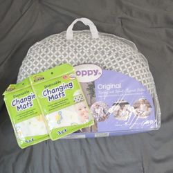 Boppy Pillow And Disposable Changing Mats
