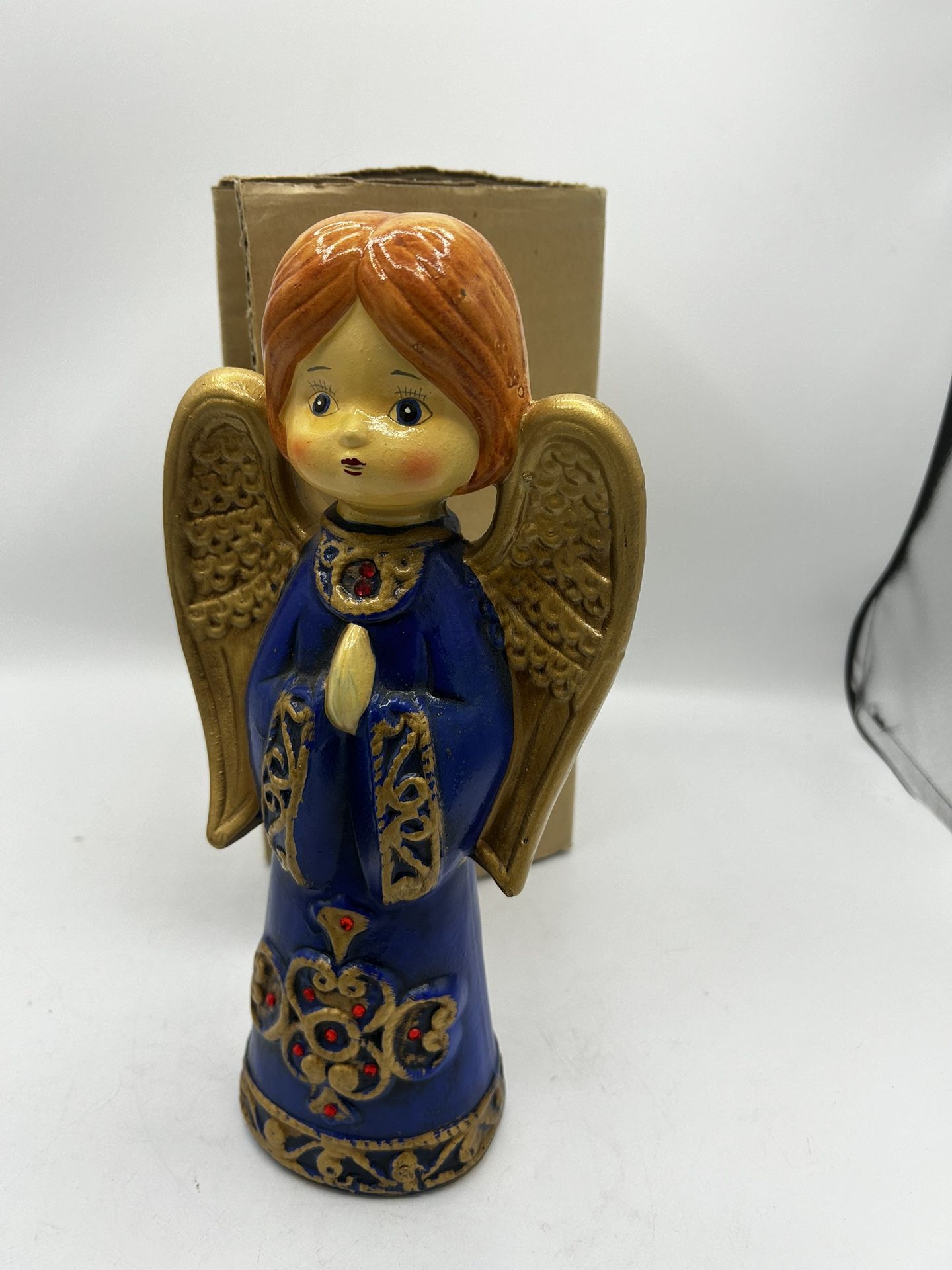 Vintage ARDCO Mid Century Blue Holiday Christmas  Angel