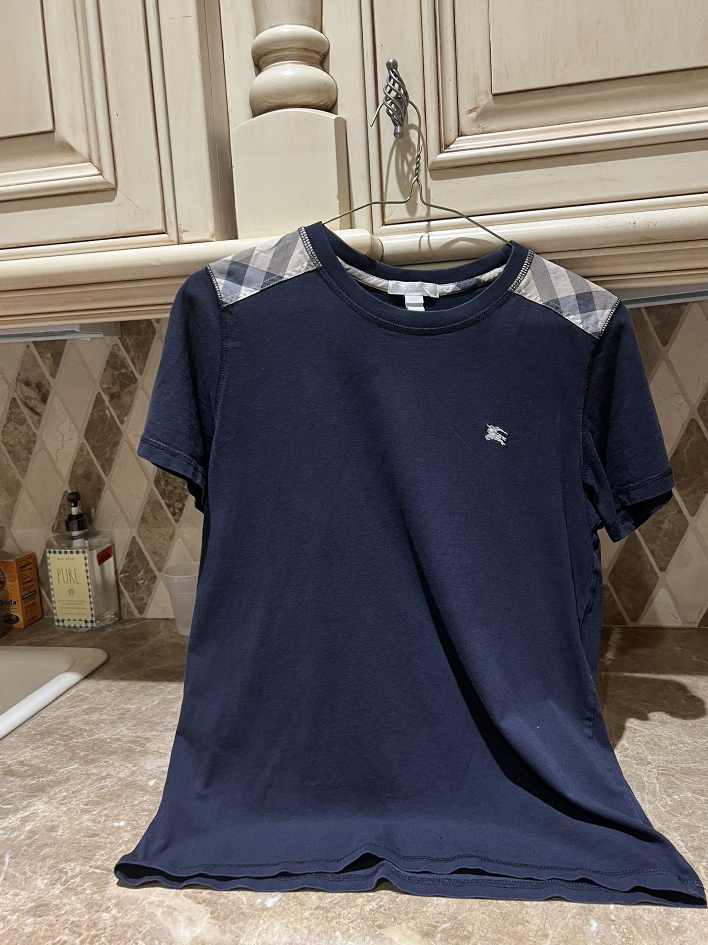 Burberry Short Sleeve T Shirt, Blue, Size 14 Y, Teen Boys