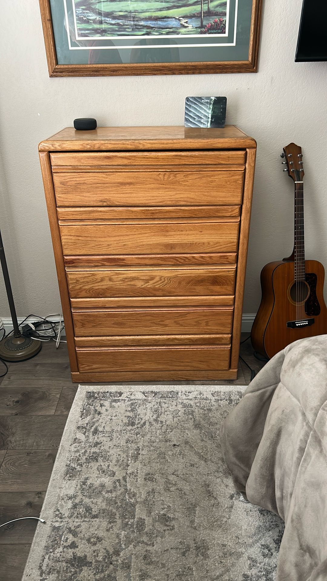 5 Drawer Oak Bedroom Dresser