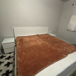 IKEA Malm King Size Bed frame & Matching Night Stands