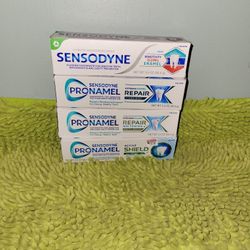 4 Sensodyne Toothpaste 3.4oz (3 Pronamel/1 Sensodyne)